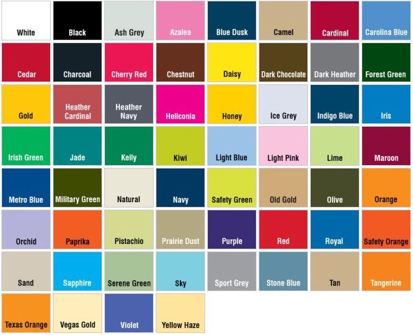 New Gildan 2000 Color Chart Photo by rvpclp02 | Photobucket